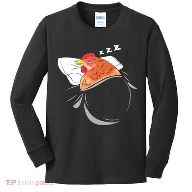 Chicken Sleeping Pajamas Nap PJs Outfit Farmer Gift Chicken Kids Long Sleeve Shirt