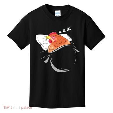 Chicken Sleeping Pajamas Nap PJs Outfit Farmer Gift Chicken Kids T-Shirt