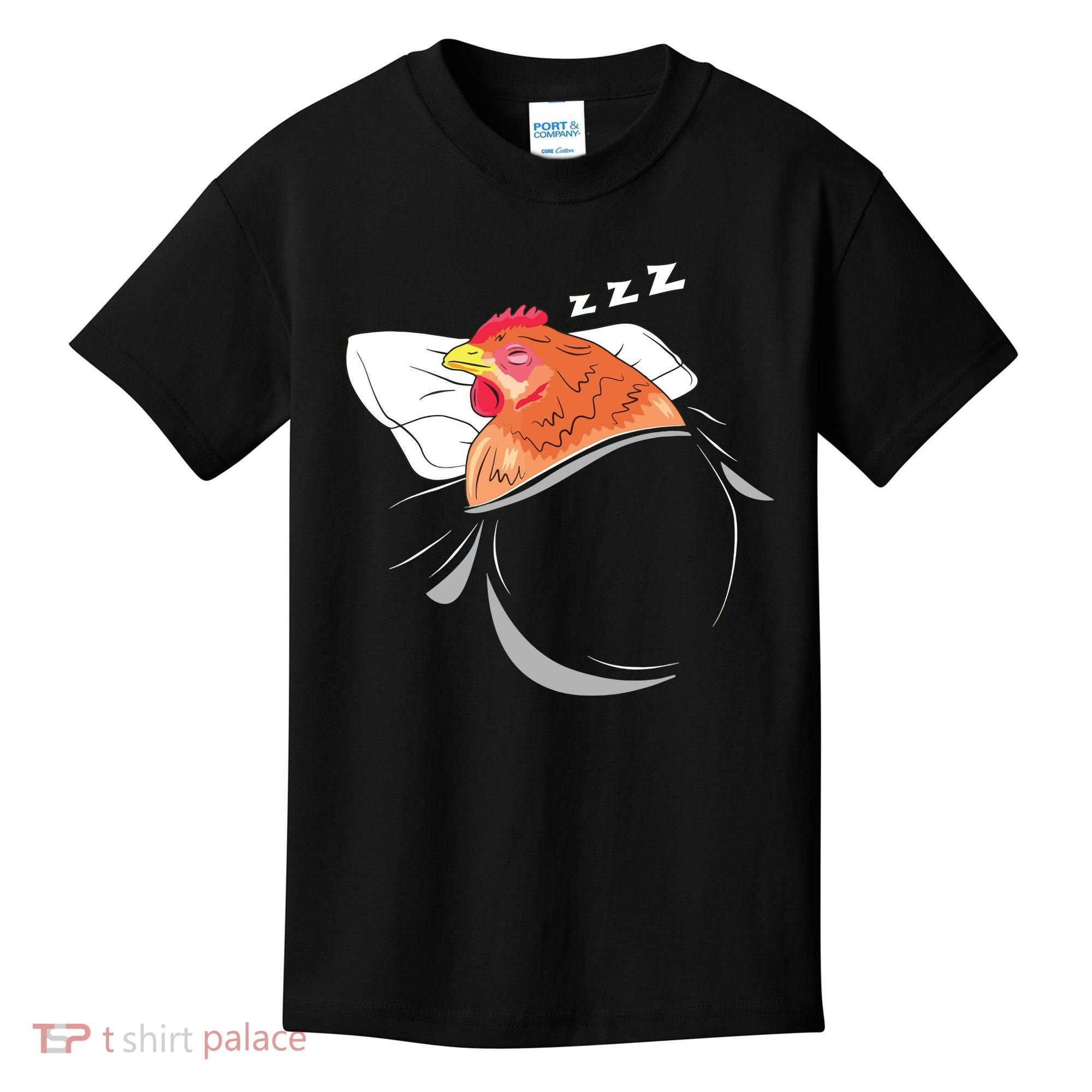Chicken Sleeping Pajamas Nap PJs Outfit Farmer Gift Chicken Kids T-Shirt