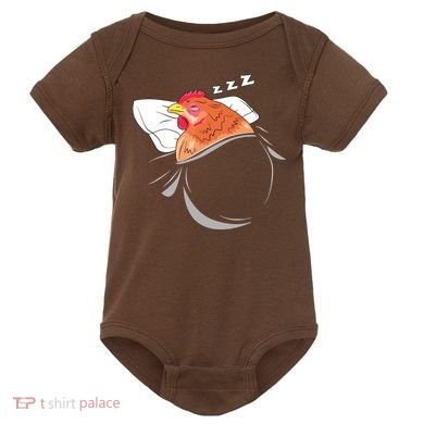 Chicken Sleeping Pajamas Nap PJs Outfit Farmer Gift Chicken Baby Bodysuit