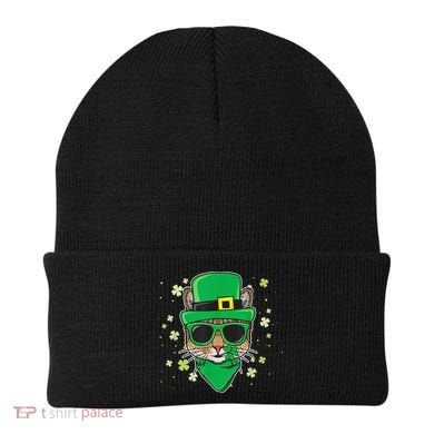Cat St Patricks Day Leprechaun Shamrock Irish Catrick's Beanie