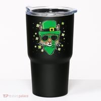 Cat St Patricks Day Leprechaun Shamrock Irish Catrick's Tumbler thumb 0