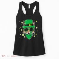 Cat St Patricks Day Leprechaun Shamrock Irish Catrick's Women's Tank Top thumb 0