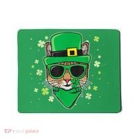 Cat St Patricks Day Leprechaun Shamrock Irish Catrick's Mousepad thumb 0