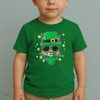 Cat St Patricks Day Leprechaun Shamrock Irish Catrick's Toddler T-Shirt thumb 2