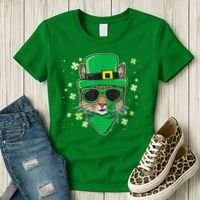 Cat St Patricks Day Leprechaun Shamrock Irish Catrick's Women's T-Shirt thumb 3
