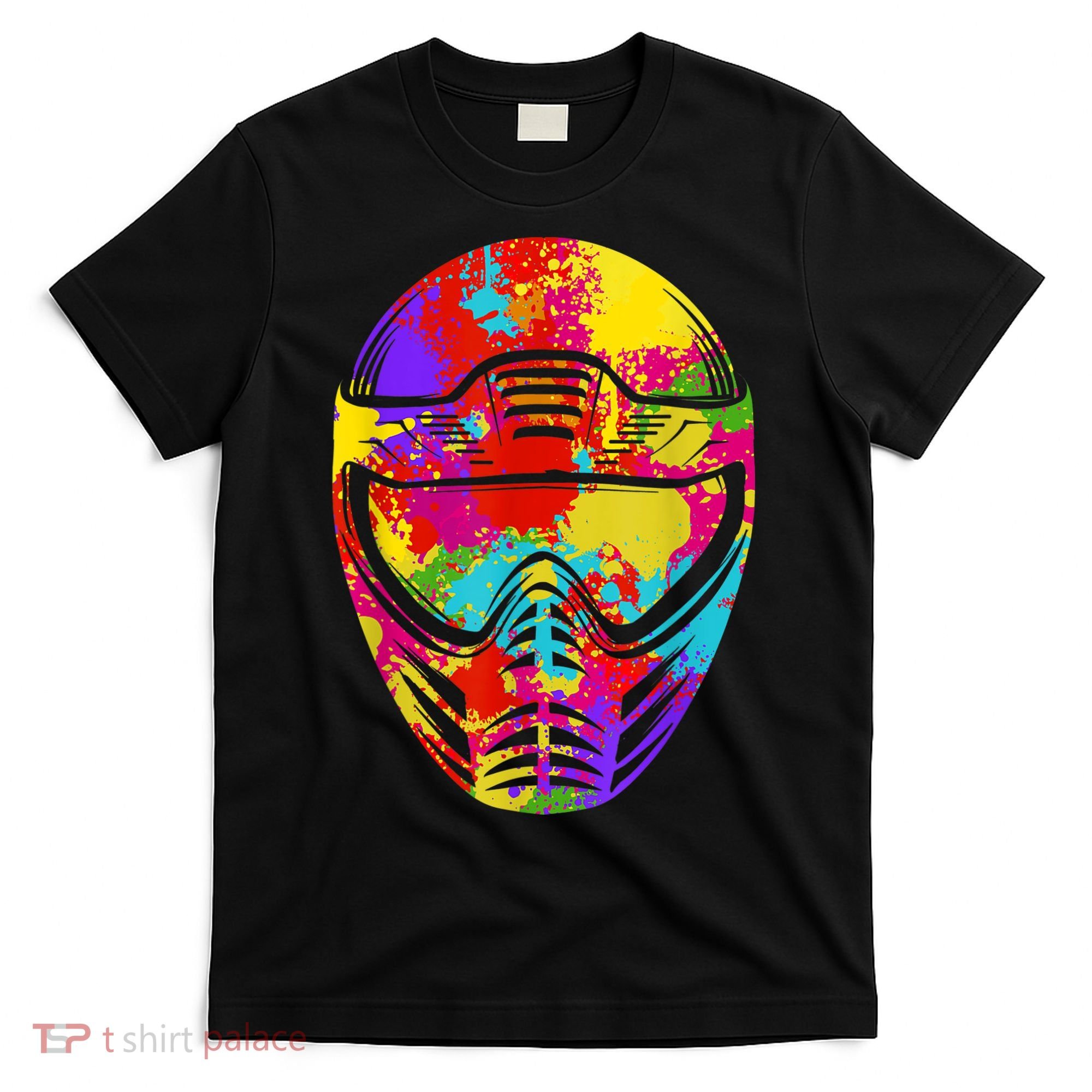 Color Splash Paintball Mask Paintballer Paintballing T-Shirt