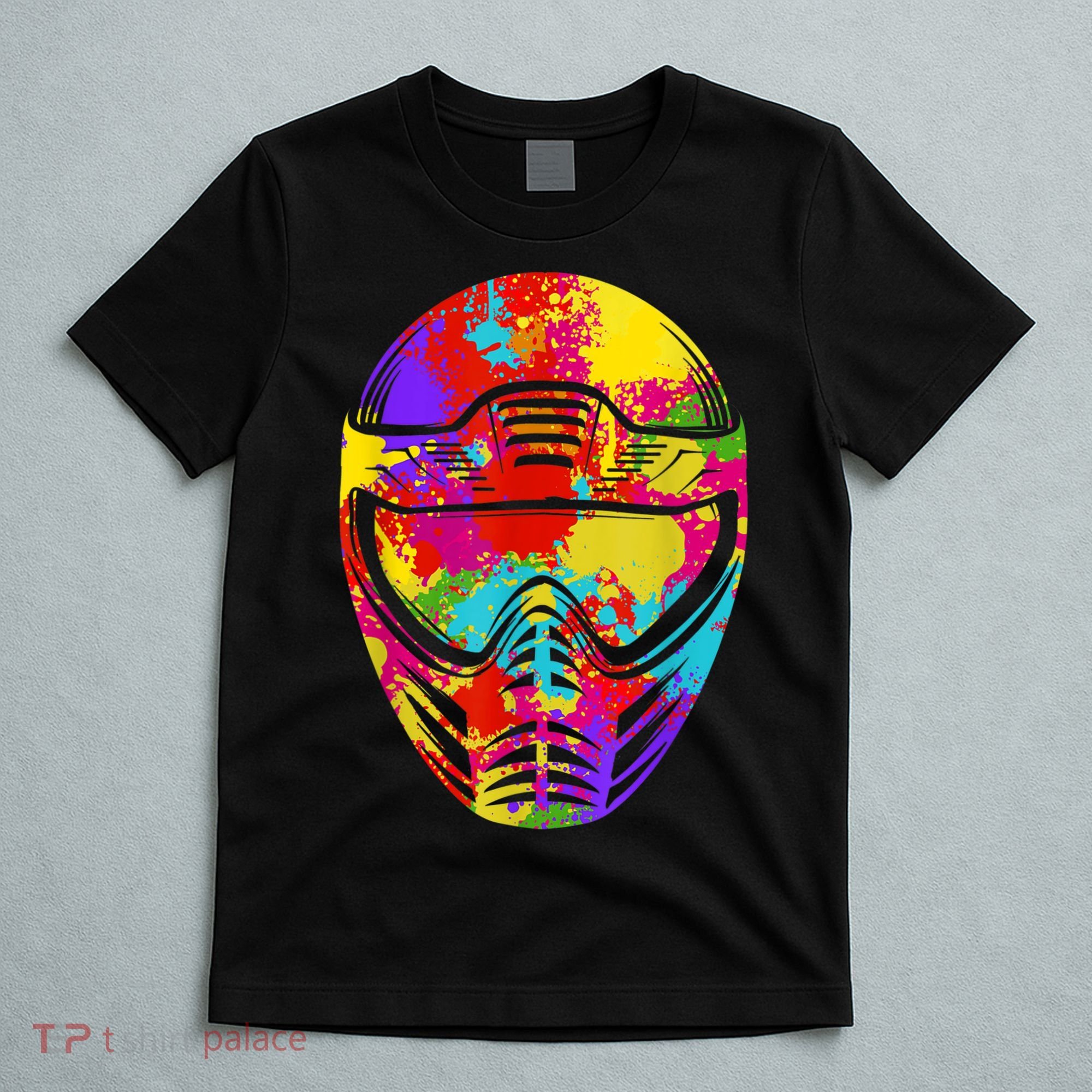 Color Splash Paintball Mask Paintballer Paintballing T-Shirt