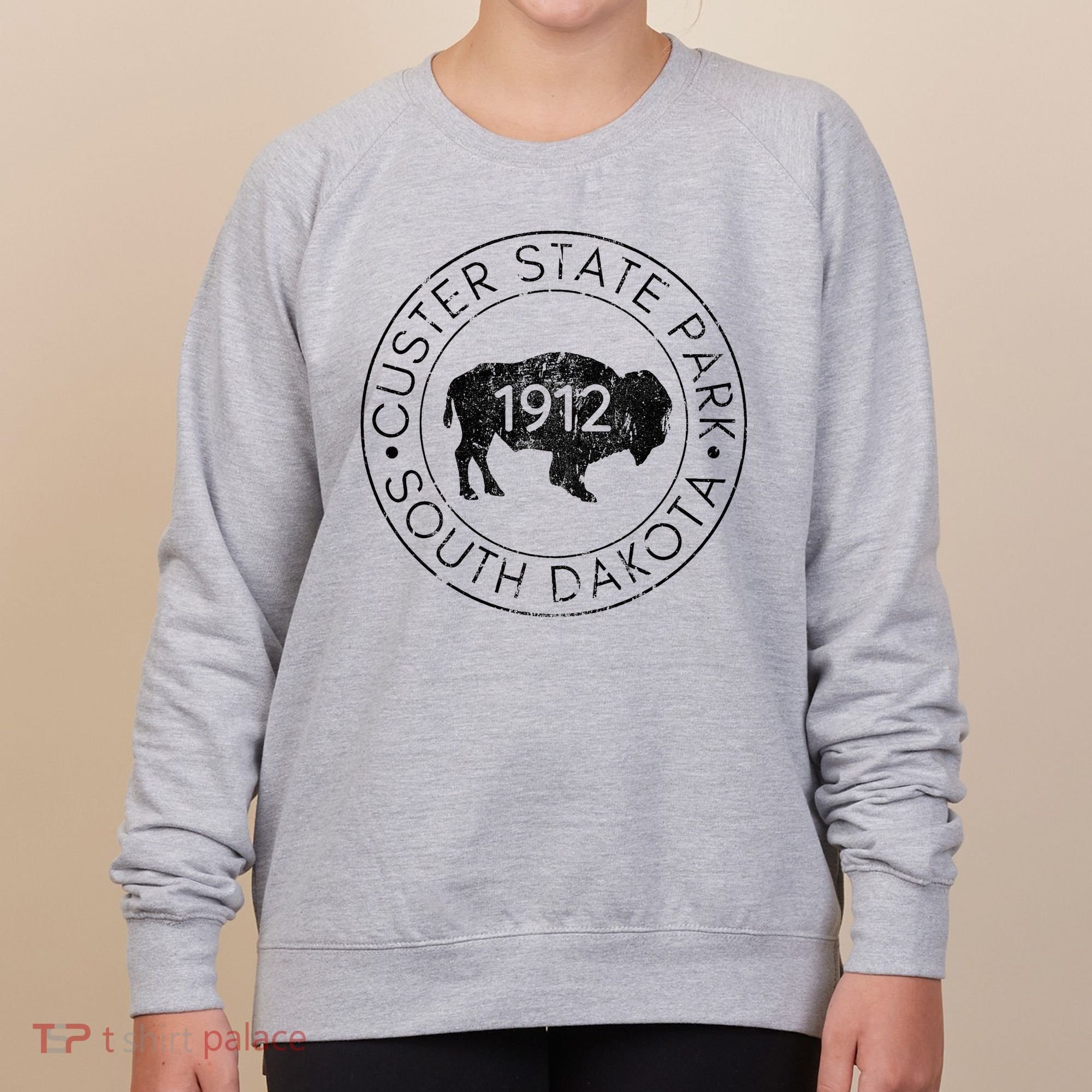Custer State Park South Dakota Buffalo Hiking Travel Women's Sweatshirt