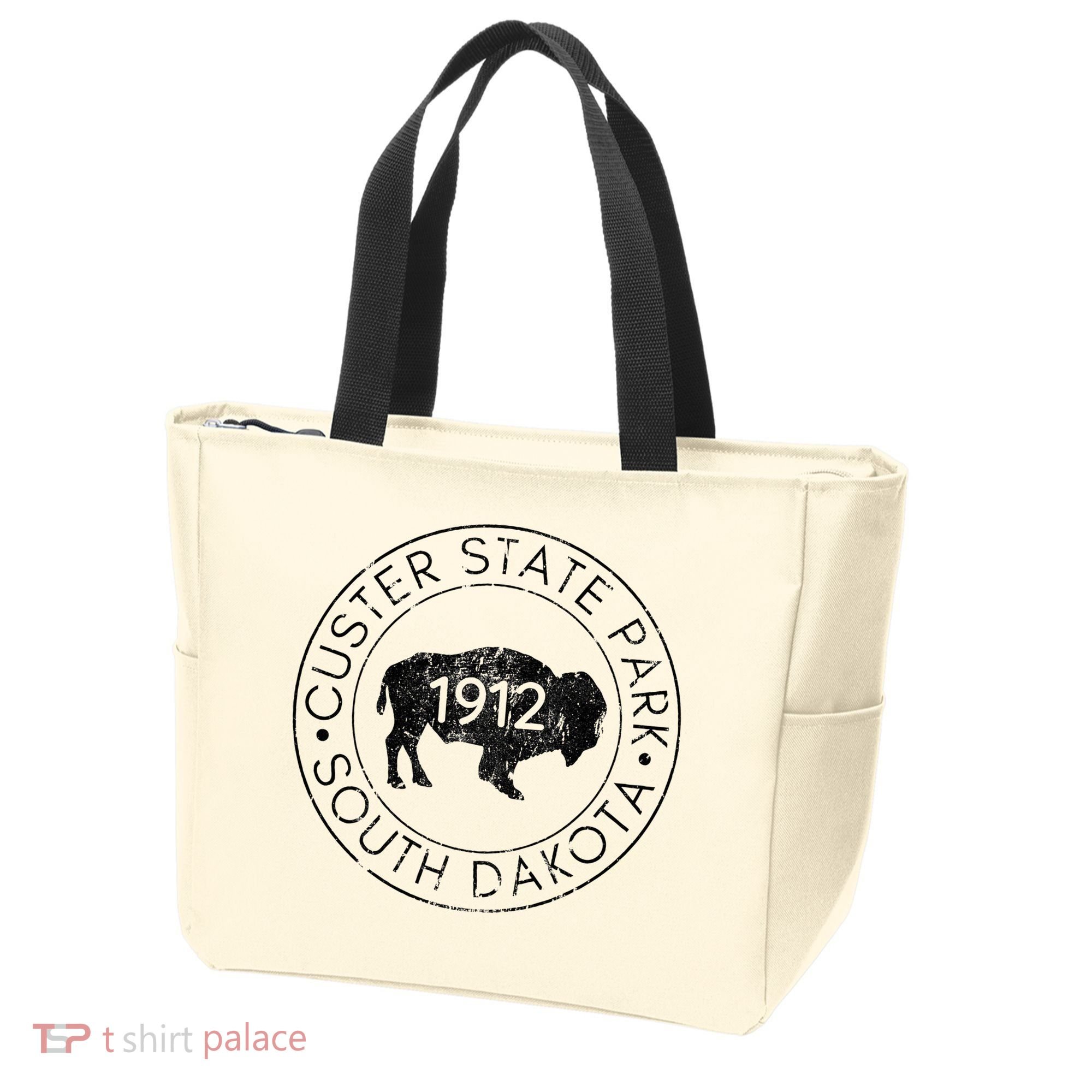 Custer State Park South Dakota Buffalo Hiking Travel Tote Bag
