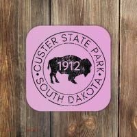 Custer State Park South Dakota Buffalo Hiking Travel Coaster thumb 0