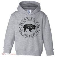 Custer State Park South Dakota Buffalo Hiking Travel Toddler Hoodie thumb 0