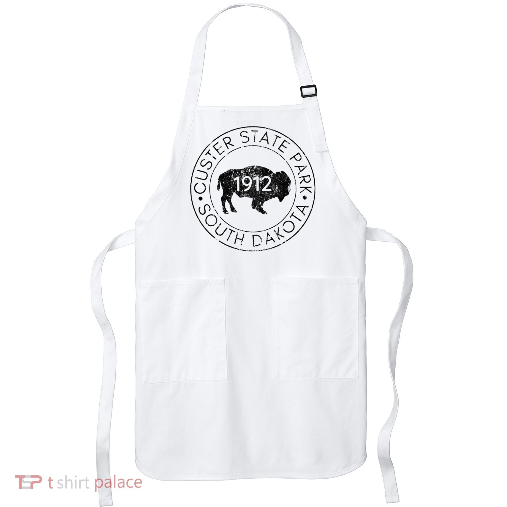Custer State Park South Dakota Buffalo Hiking Travel Apron