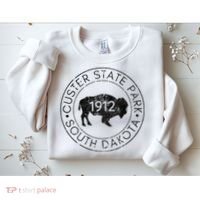 Custer State Park South Dakota Buffalo Hiking Travel Sweatshirt thumb 2
