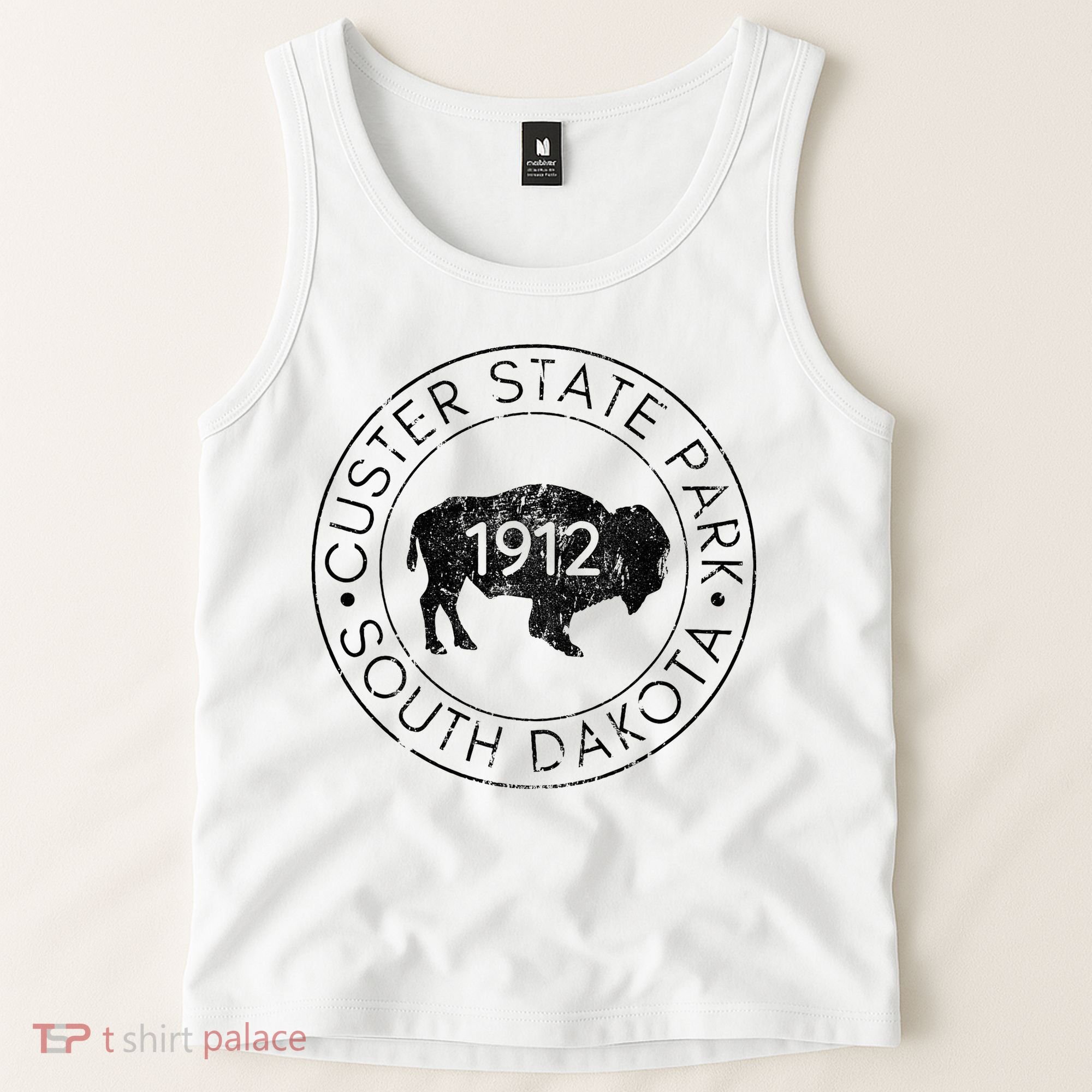 Custer State Park South Dakota Buffalo Hiking Travel Tank Top
