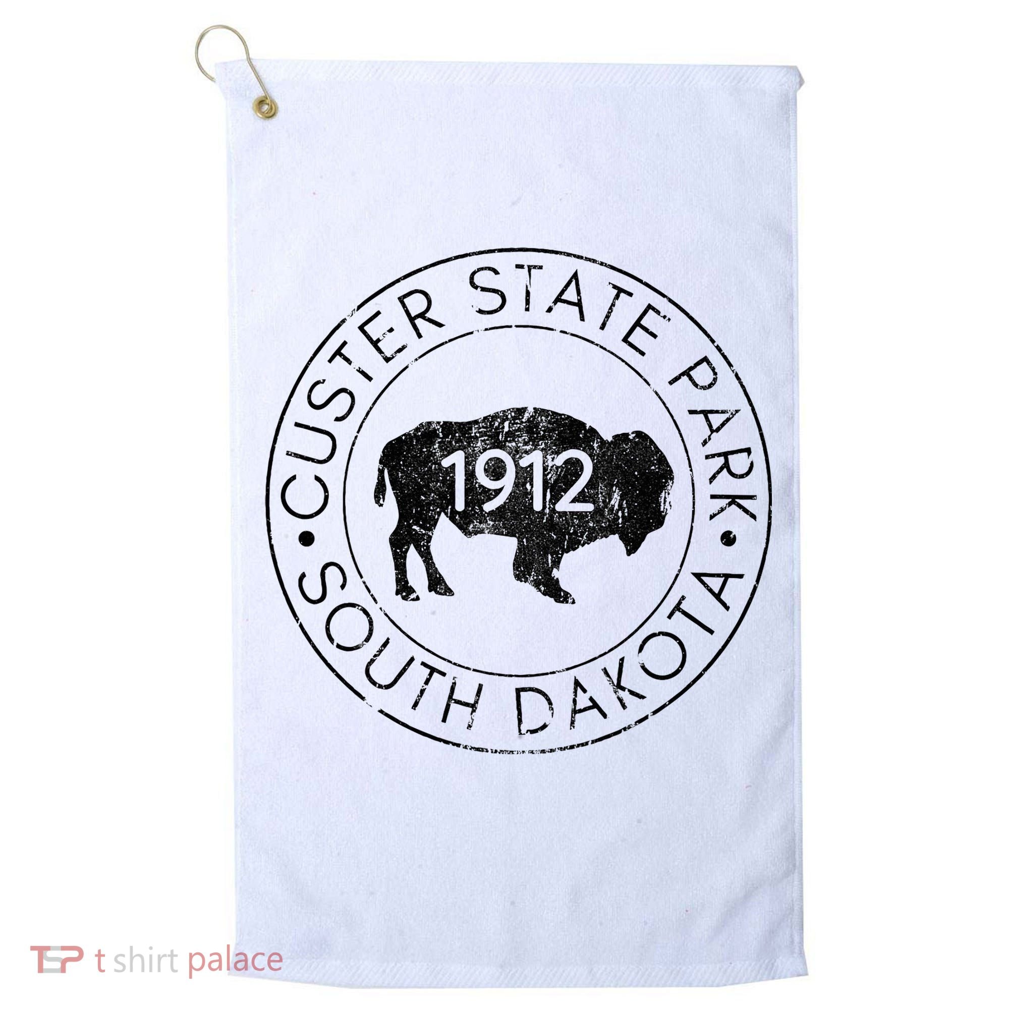 Custer State Park South Dakota Buffalo Hiking Travel Golf Towel