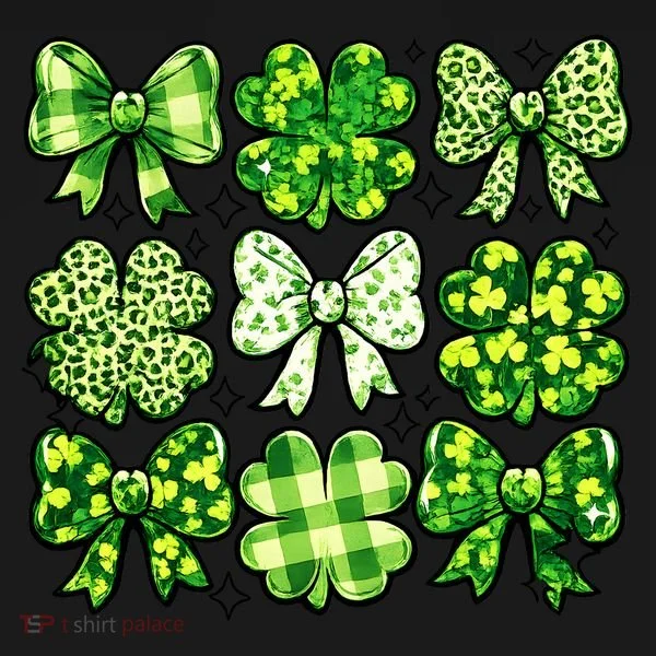 Cute St Patricks Day Bow Coquette Saint Paddys Doggie Tank
