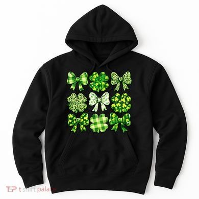 Cute St Patricks Day Bow Coquette Saint Paddys Hoodie