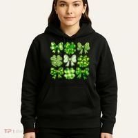 Cute St Patricks Day Bow Coquette Saint Paddys Hoodie thumb 5