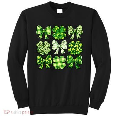 Cute St Patricks Day Bow Coquette Saint Paddys Sweatshirt