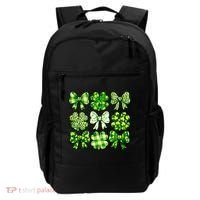 Cute St Patricks Day Bow Coquette Saint Paddys Backpack thumb 0