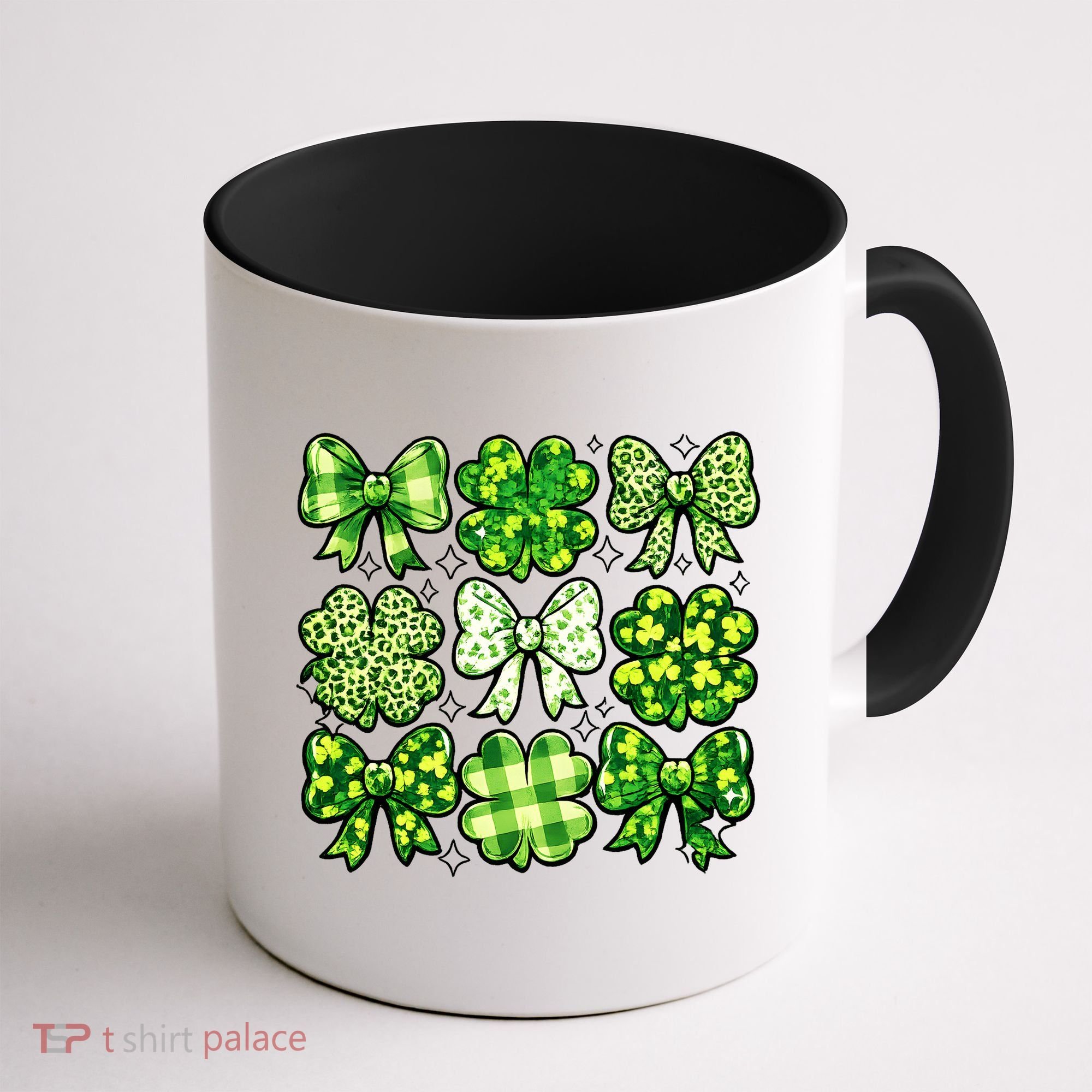 Cute St Patricks Day Bow Coquette Saint Paddys Coffee Mug