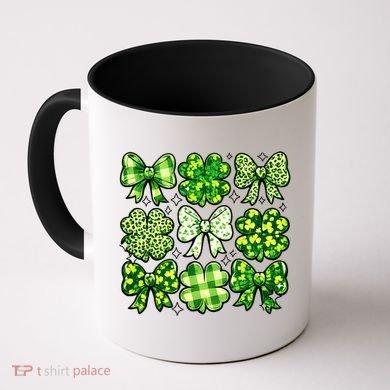 Cute St Patricks Day Bow Coquette Saint Paddys Coffee Mug