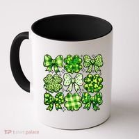Cute St Patricks Day Bow Coquette Saint Paddys Coffee Mug thumb 0