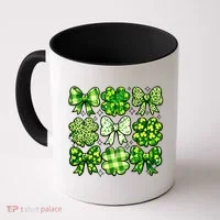 Cute St Patricks Day Bow Coquette Saint Paddys Coffee Mug thumb 0