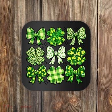 Cute St Patricks Day Bow Coquette Saint Paddys Coaster