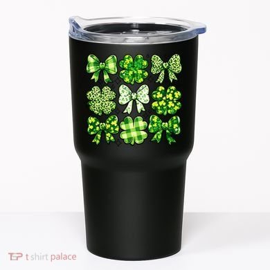 Cute St Patricks Day Bow Coquette Saint Paddys Tumbler
