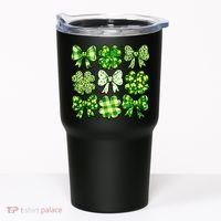Cute St Patricks Day Bow Coquette Saint Paddys Tumbler thumb 0