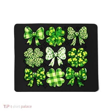 Cute St Patricks Day Bow Coquette Saint Paddys Mousepad