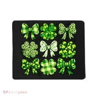 Cute St Patricks Day Bow Coquette Saint Paddys Mousepad thumb 0
