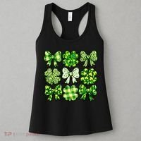 Cute St Patricks Day Bow Coquette Saint Paddys Women's Tank Top thumb 3