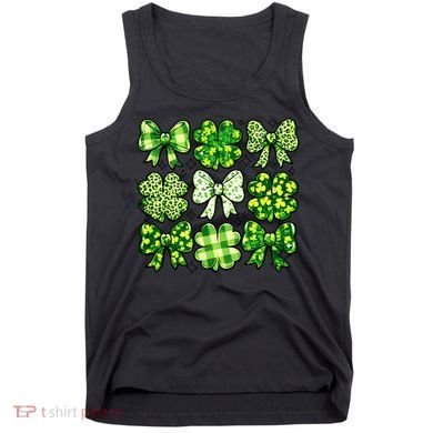 Cute St Patricks Day Bow Coquette Saint Paddys Tank Top