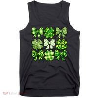 Cute St Patricks Day Bow Coquette Saint Paddys Tank Top thumb 0