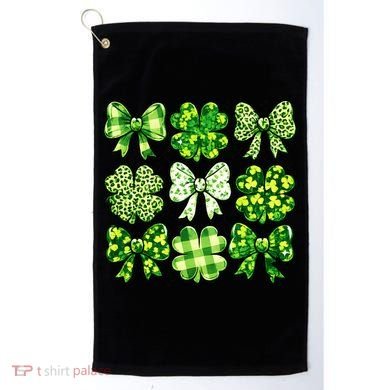 Cute St Patricks Day Bow Coquette Saint Paddys Golf Towel