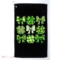 Cute St Patricks Day Bow Coquette Saint Paddys Golf Towel thumb 0
