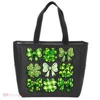 Cute St Patricks Day Bow Coquette Saint Paddys Tote Bag thumb 0