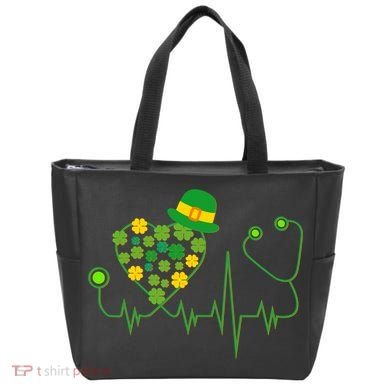 Cute St Patricks Day Lucky Shamrock Clover Stethoscope Tote Bag