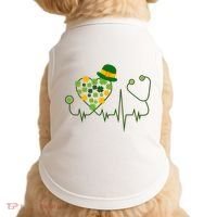 Cute St Patricks Day Lucky Shamrock Clover Stethoscope Doggie Tank thumb 0