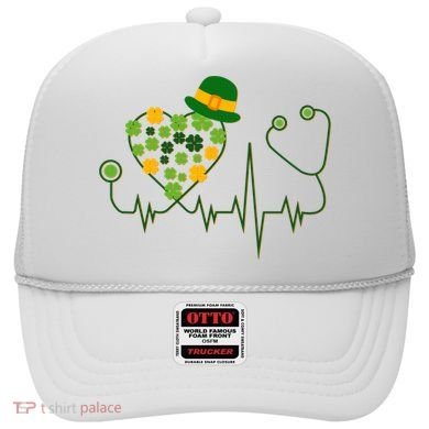 Cute St Patricks Day Lucky Shamrock Clover Stethoscope Hat