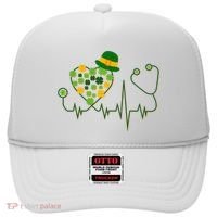 Cute St Patricks Day Lucky Shamrock Clover Stethoscope Hat thumb 0