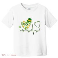 Cute St Patricks Day Lucky Shamrock Clover Stethoscope Toddler T-Shirt thumb 0