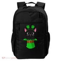 Cat St Patricks Day Leprechaun Shamrock Kitten Backpack thumb 0