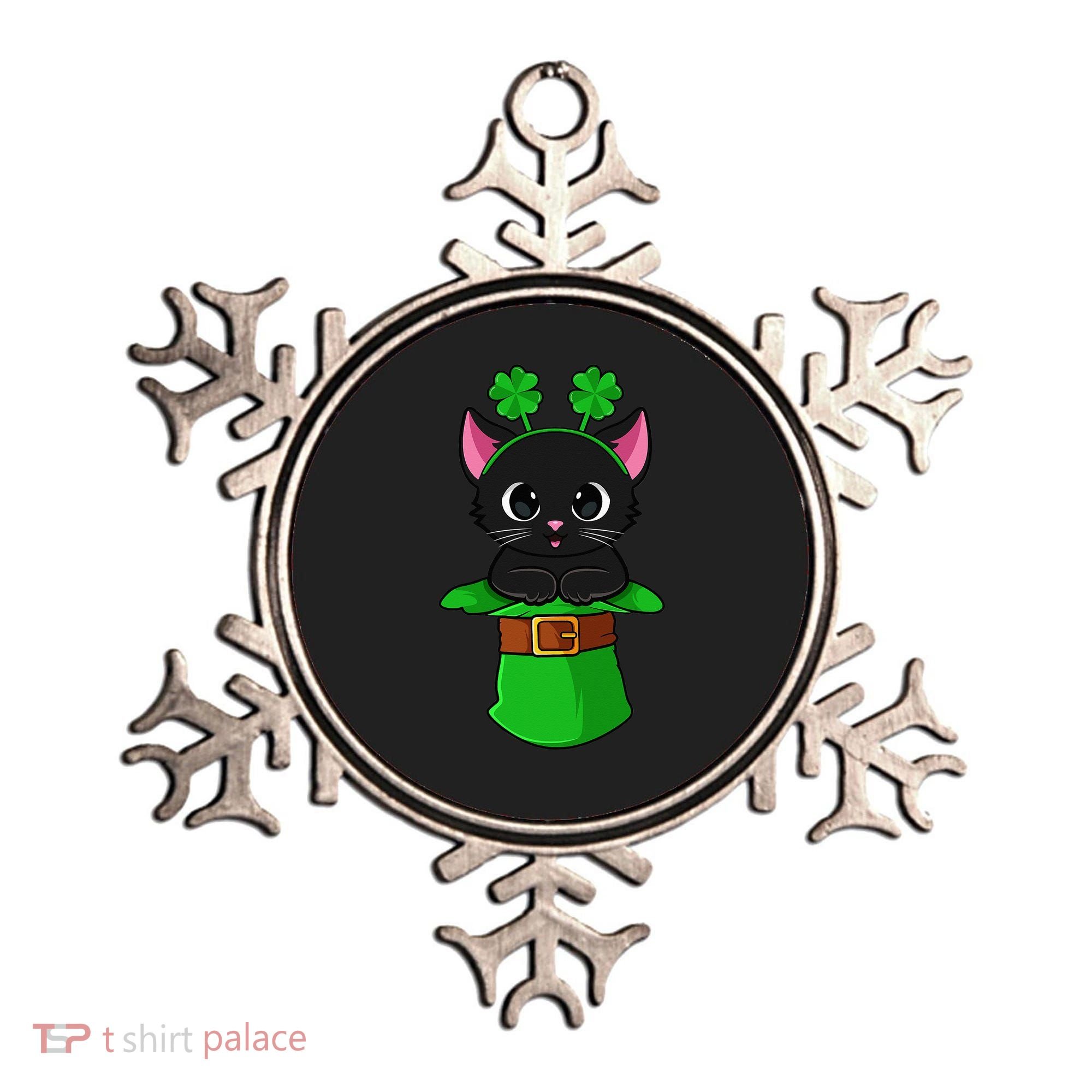Cat St Patricks Day Leprechaun Shamrock Kitten Ornament
