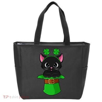Cat St Patricks Day Leprechaun Shamrock Kitten Tote Bag