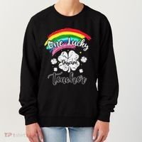 Cute St Patricks Day Gift For One Lucky Daycare Teacher Women's Sweatshirt thumb 0
