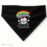 Cute St Patricks Day Gift For One Lucky Daycare Teacher USA-Made Doggie Bandana thumb 0